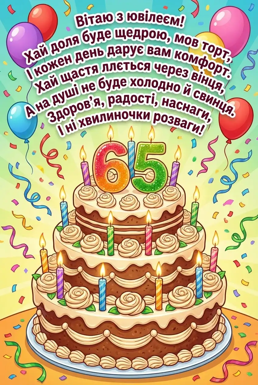 65 річчям картинки з ювілеєм 65 років