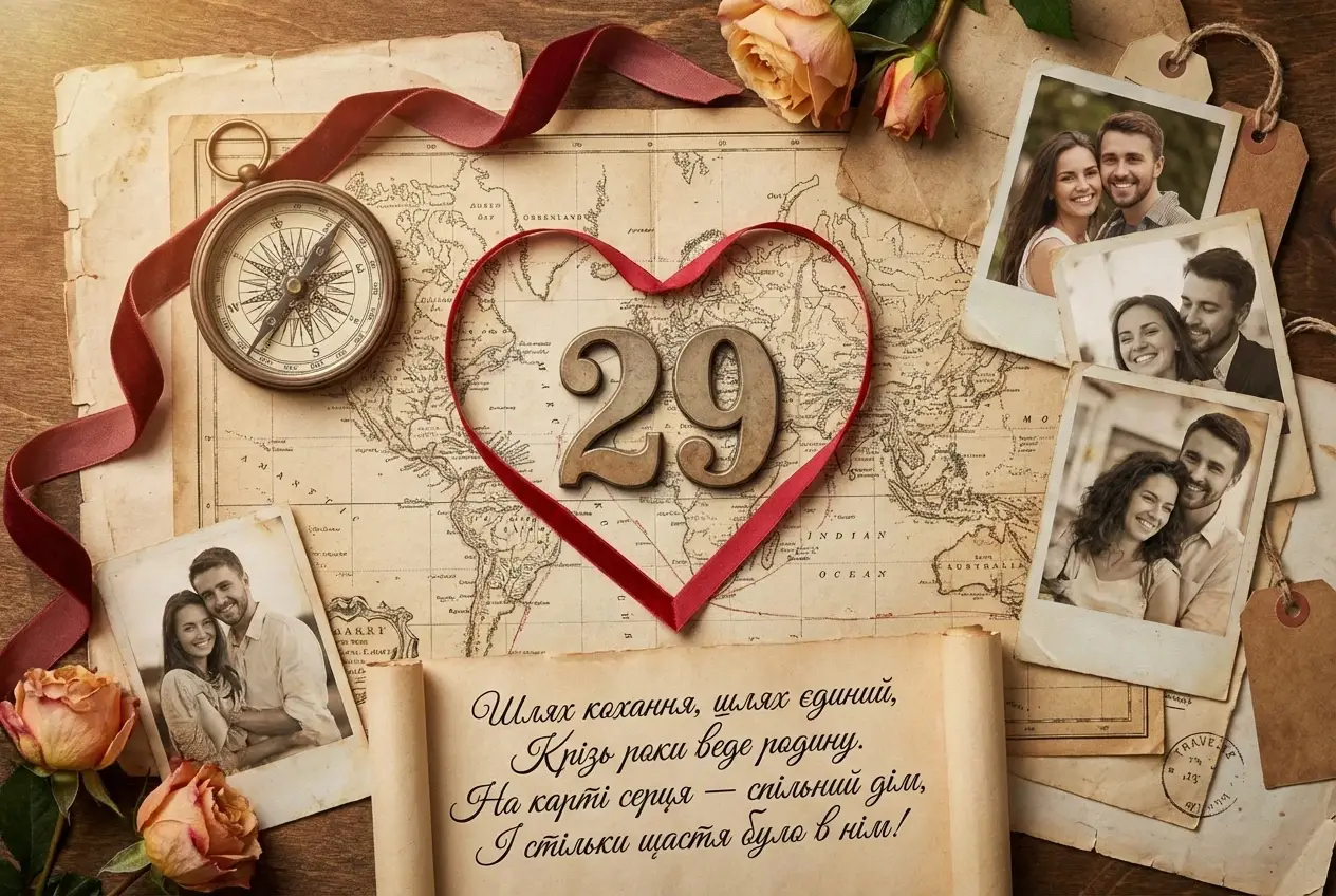 привітання з днем весілля 29 років