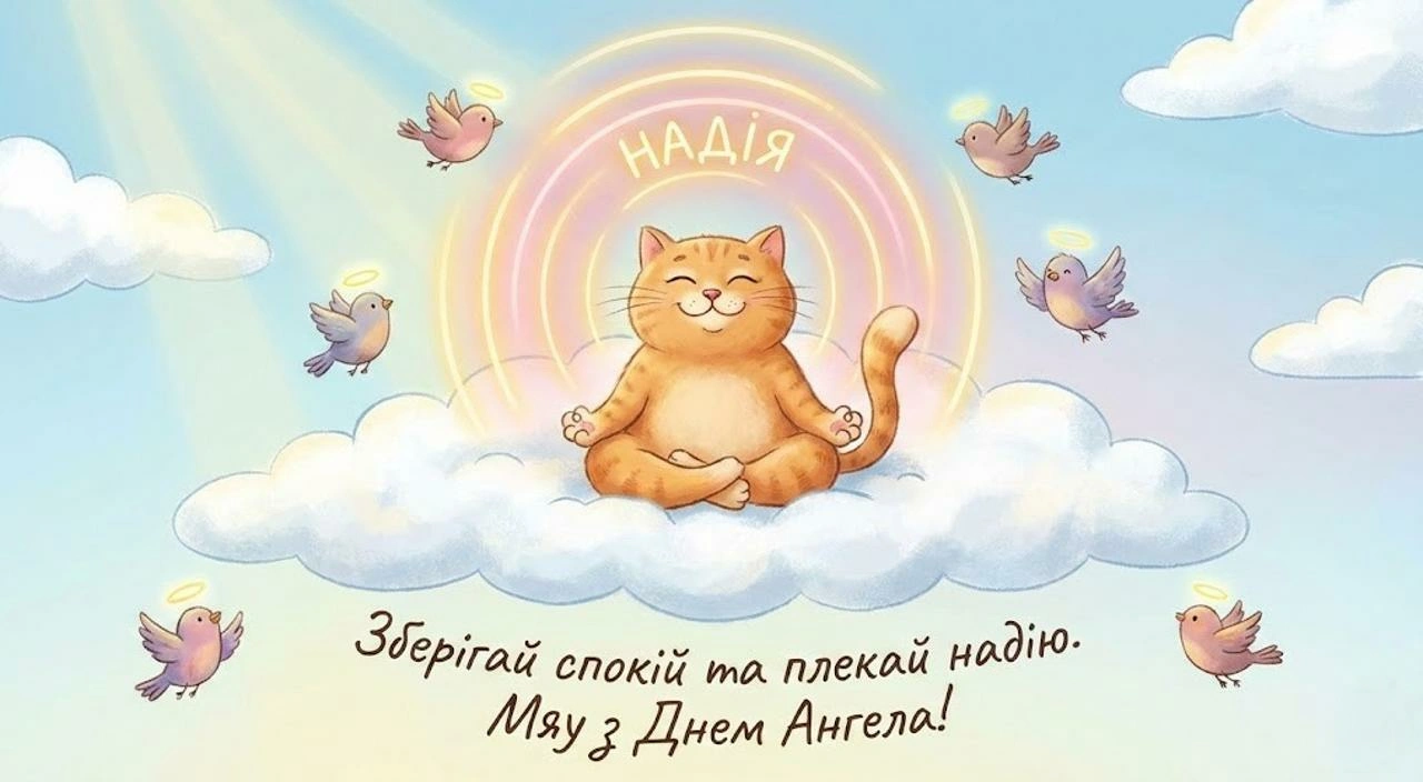 Привітання з днем ангела для Надії