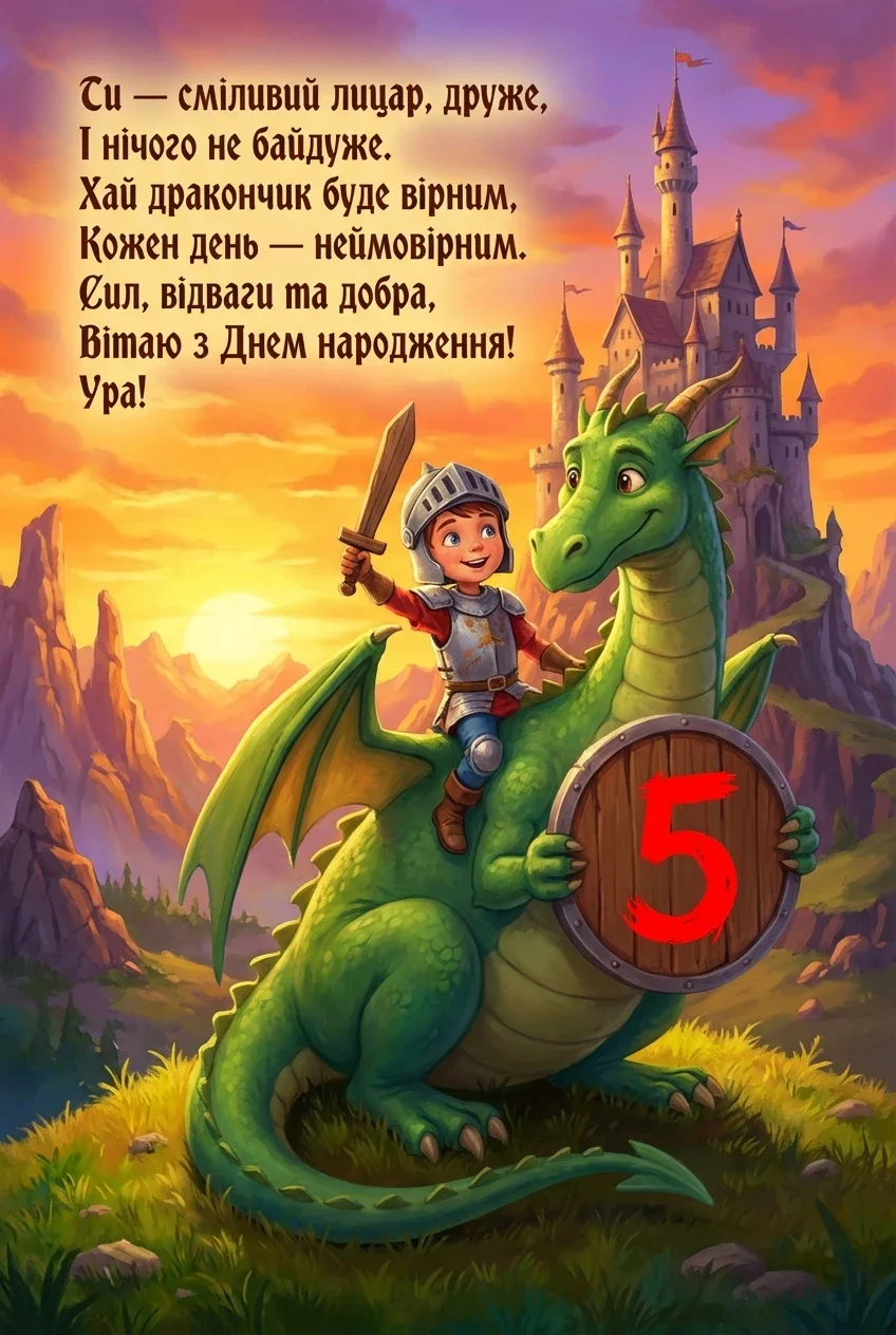 картинки з днем народження 5 років хлопчику