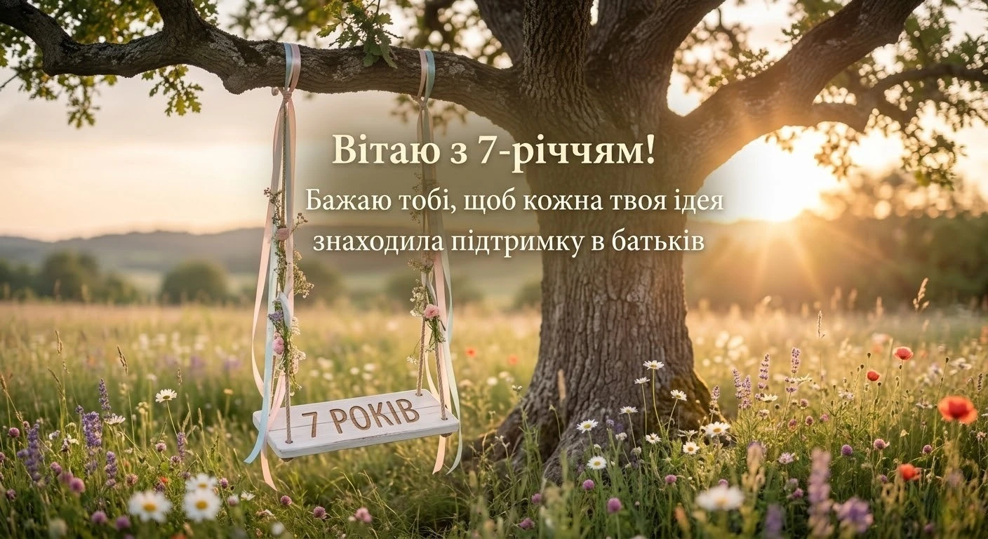 Привітання з днем народження дівчинці 7 років