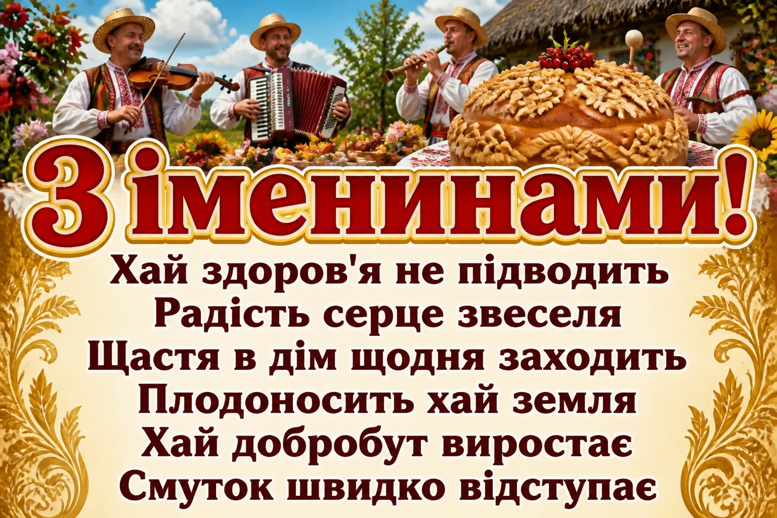 як на іменини спекли ми коровай