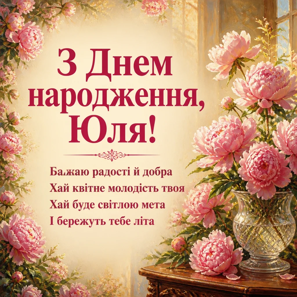 картинки з днем народження юля