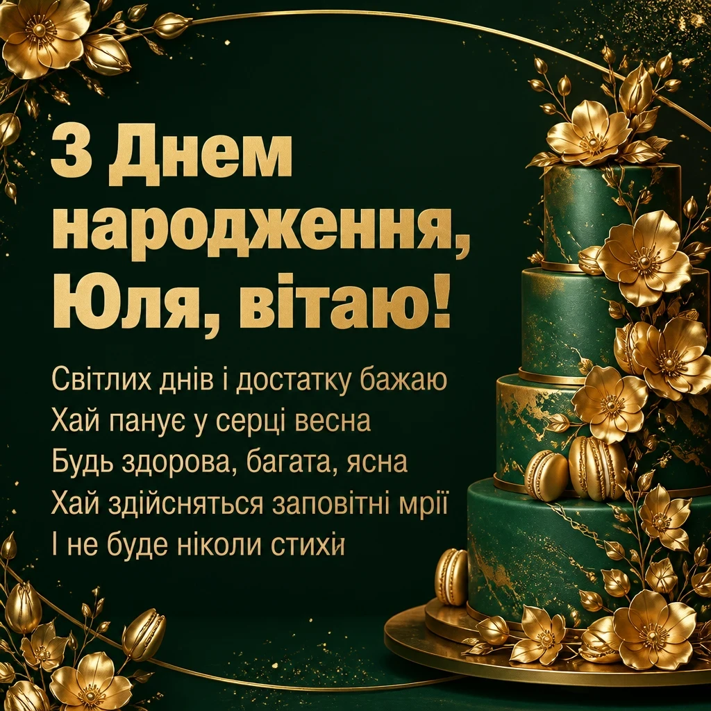 картинки з днем народження юля