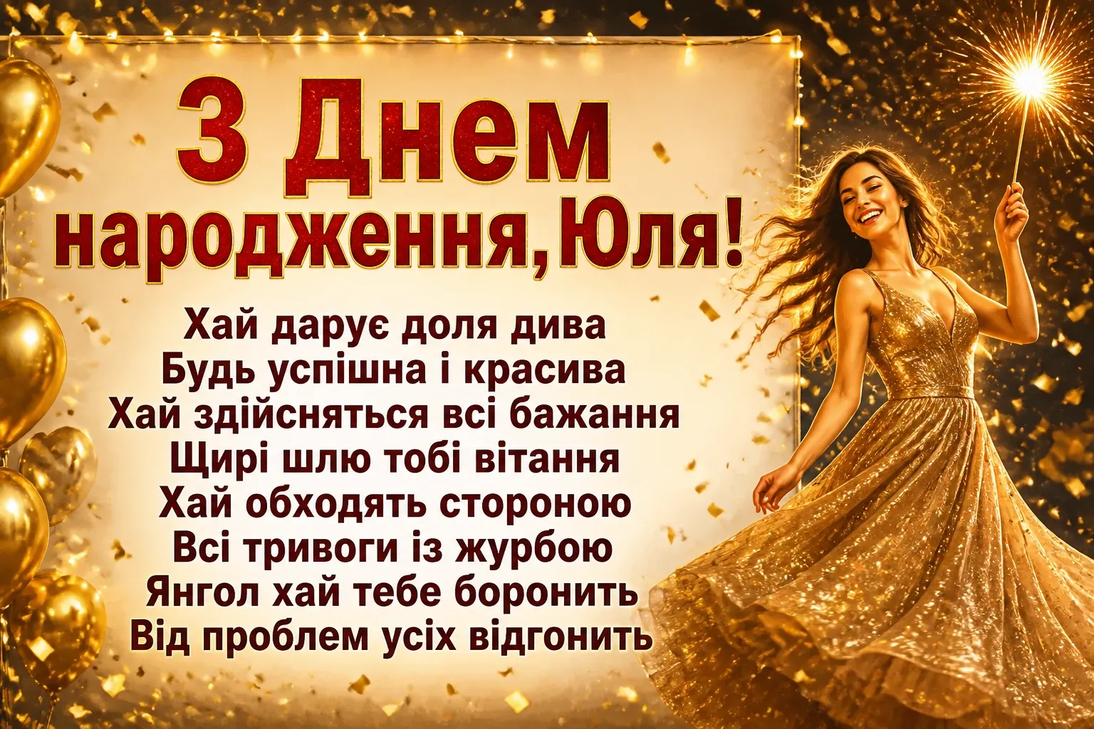 картинки з днем народження юля