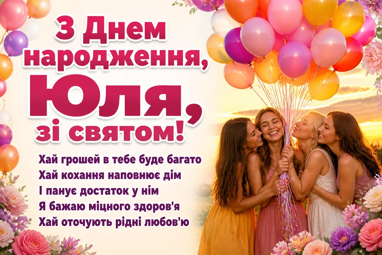 картинки з днем народження юля