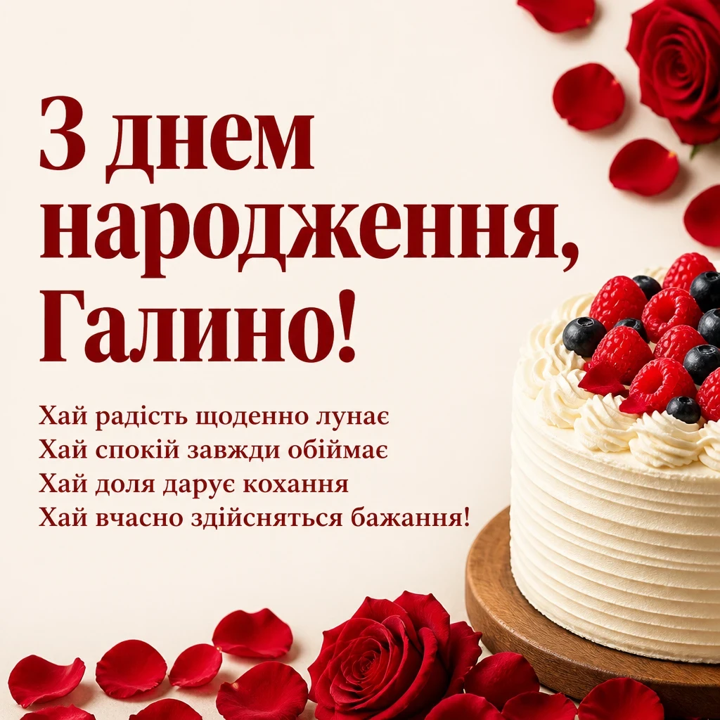 з днем народження галина картинки