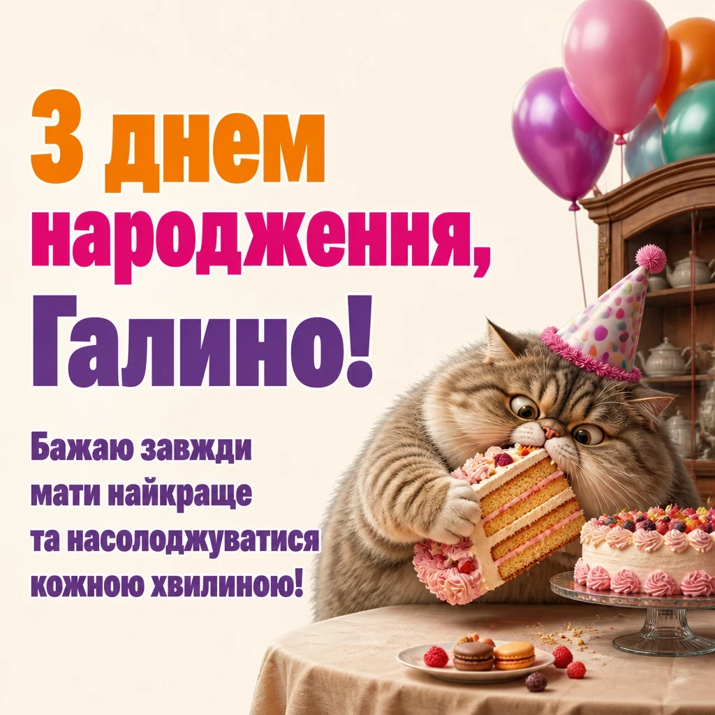 з днем народження галина картинки