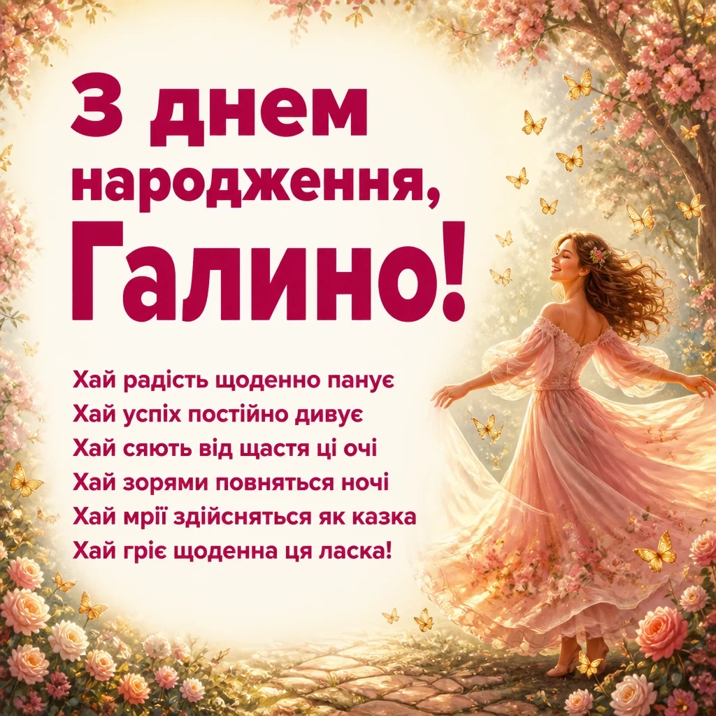 з днем народження галина картинки