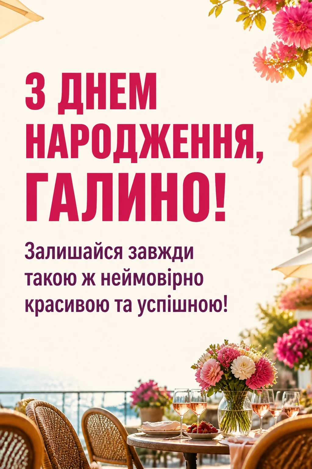 з днем народження галина картинки