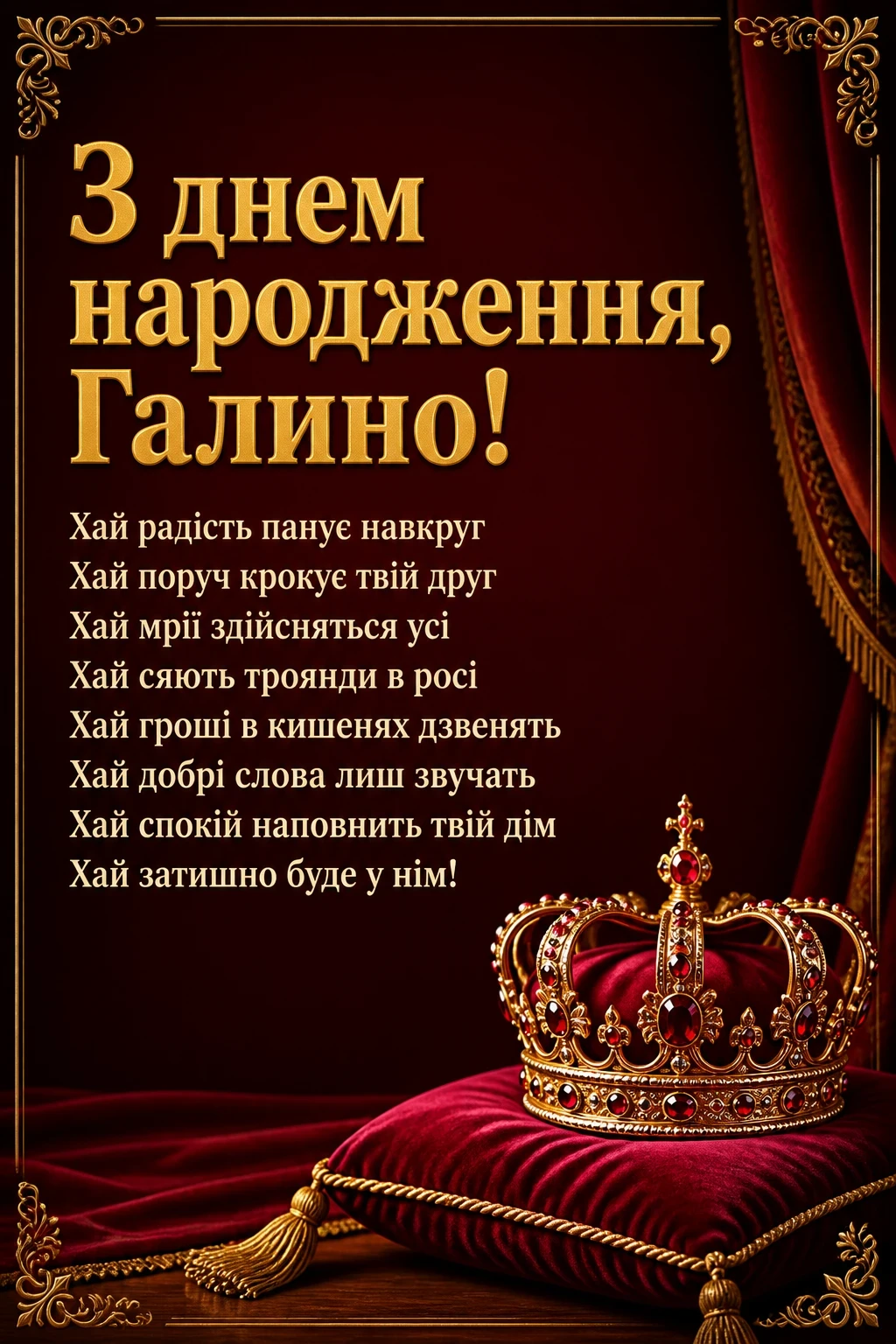 з днем народження галина картинки