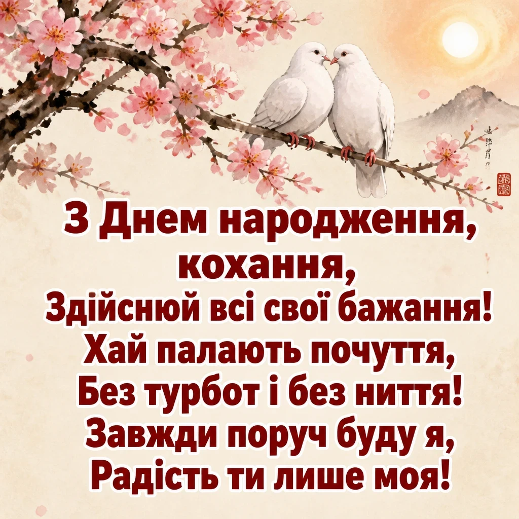 з днем народження любов картинки