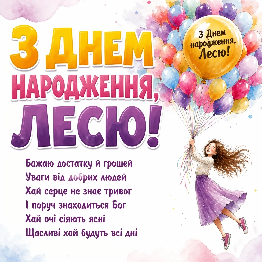 з днем народження леся картинки