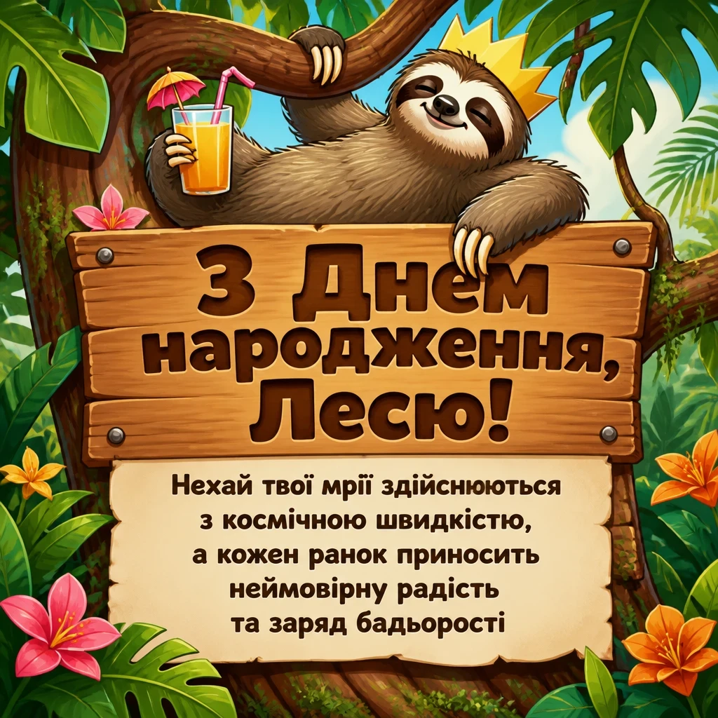 з днем народження леся картинки