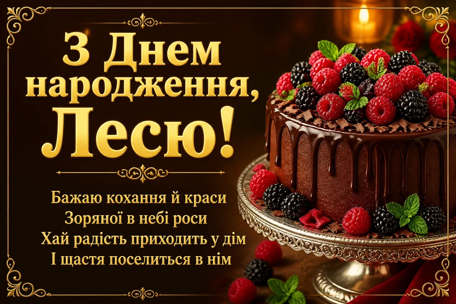 з днем народження леся картинки