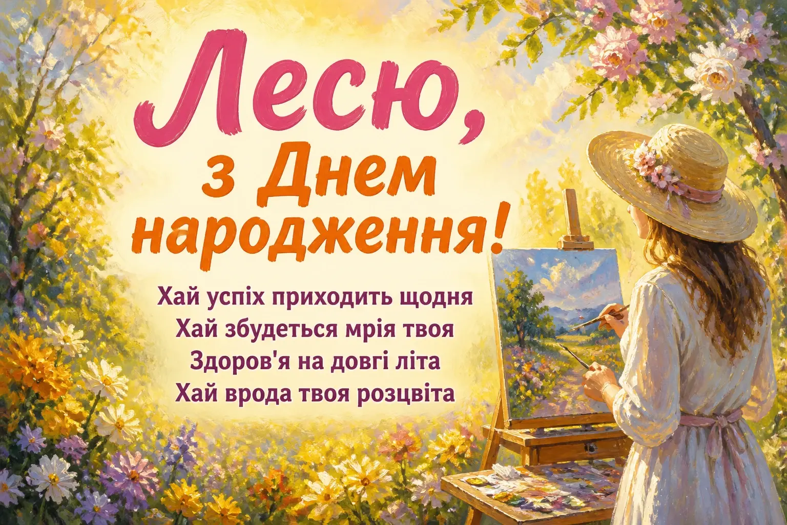з днем народження леся картинки