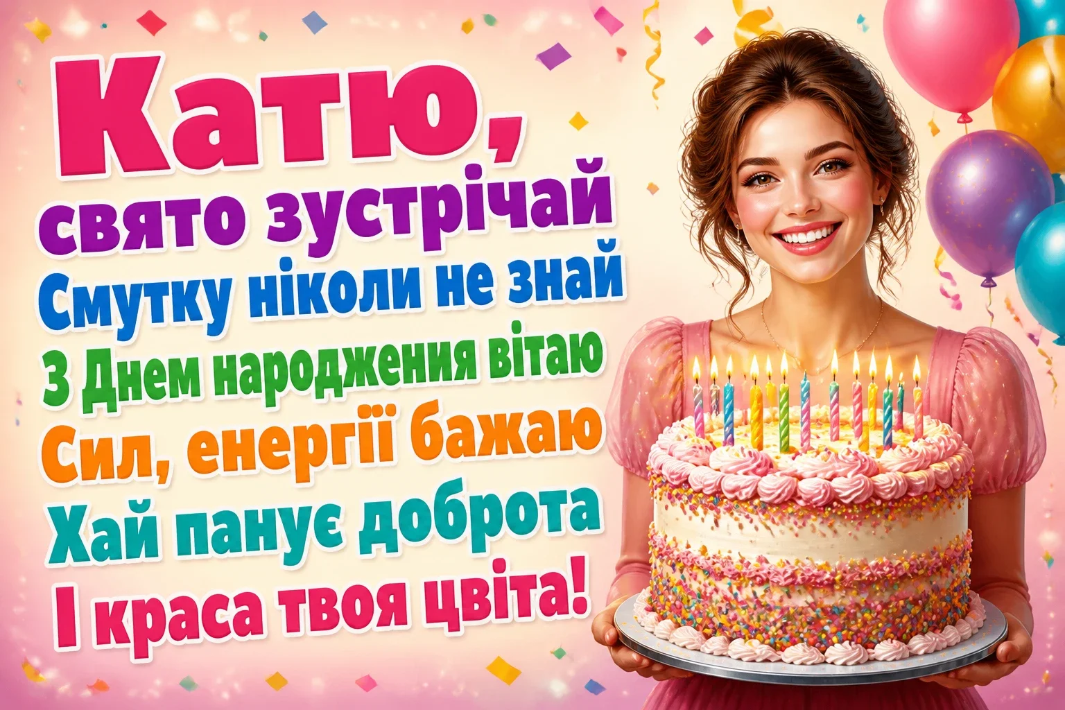 з днем народження катерина картинки