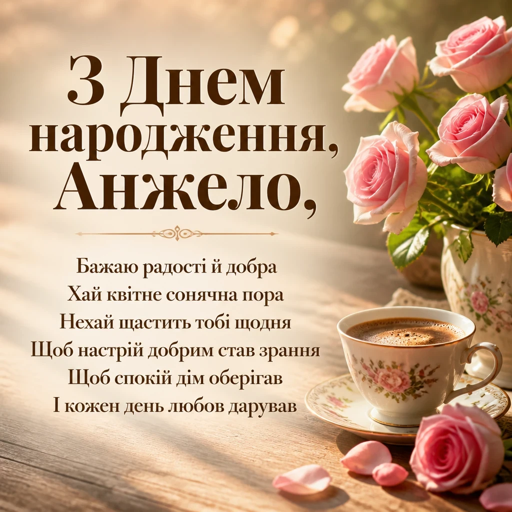 з днем народження анжела українською