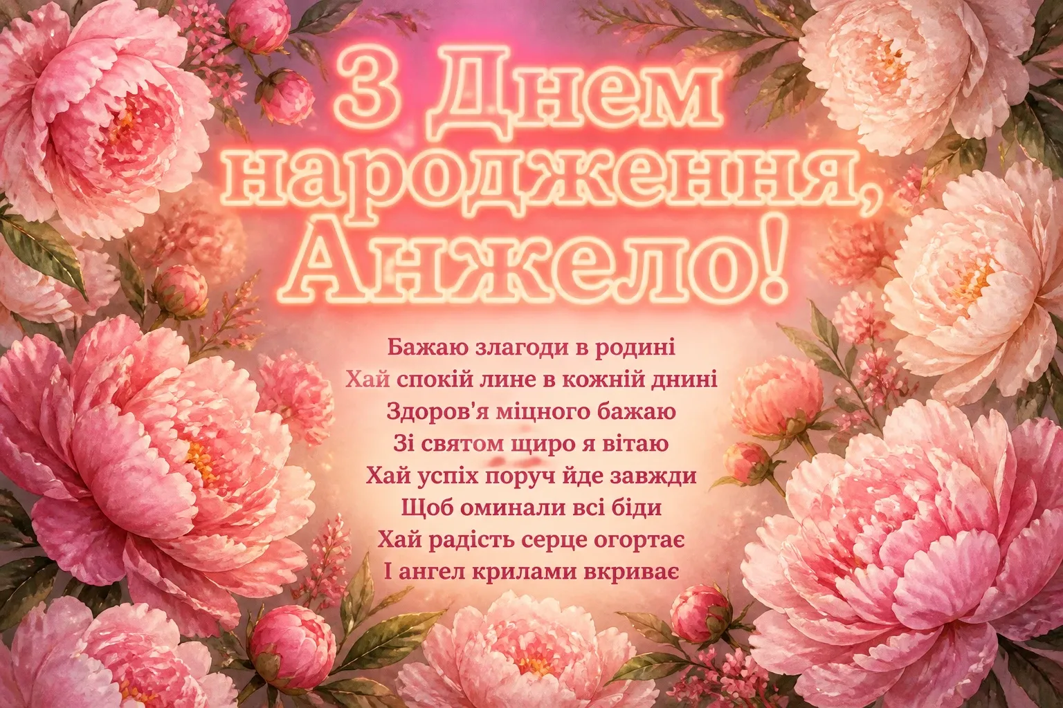 з днем народження анжела українською