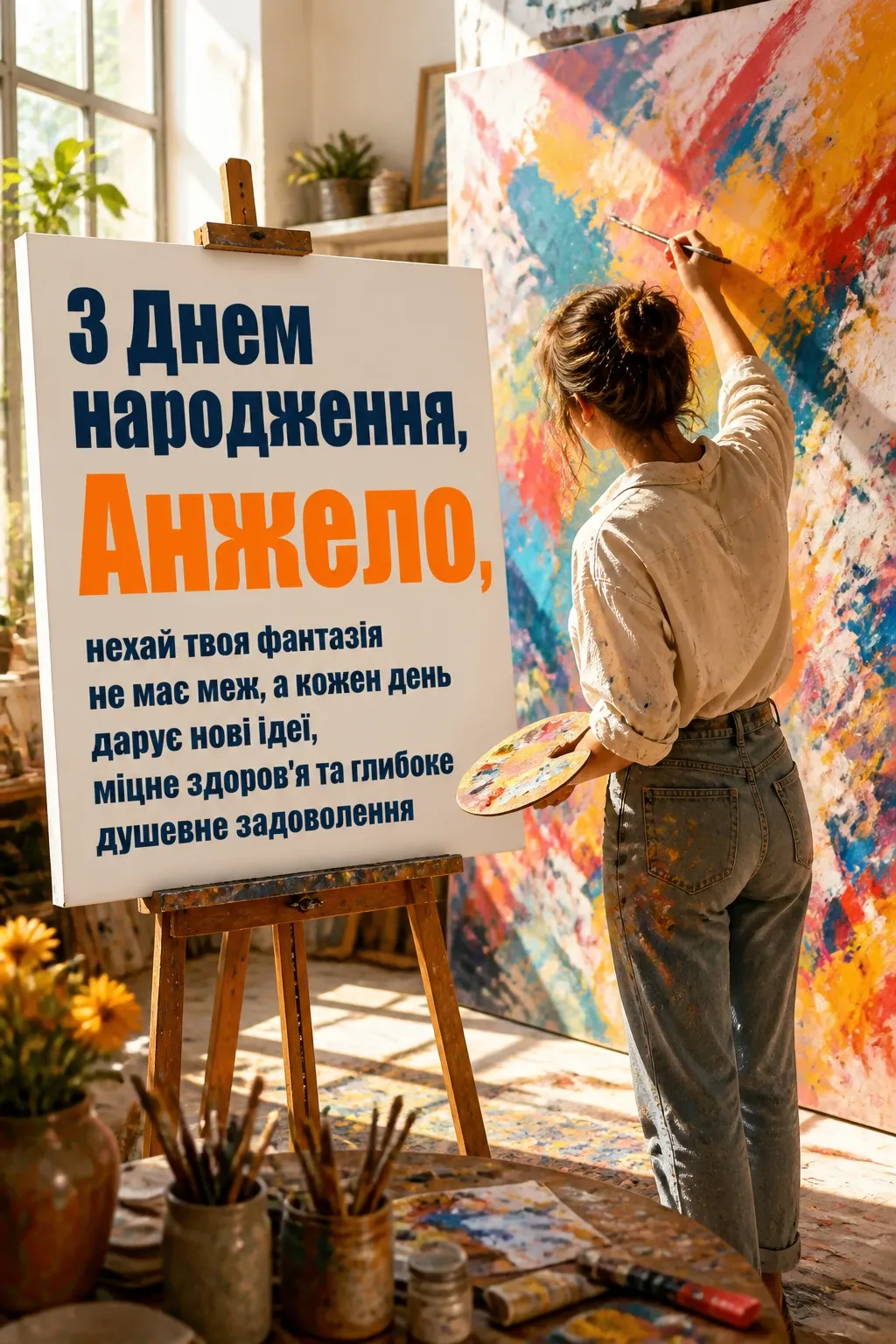 з днем народження анжела українською