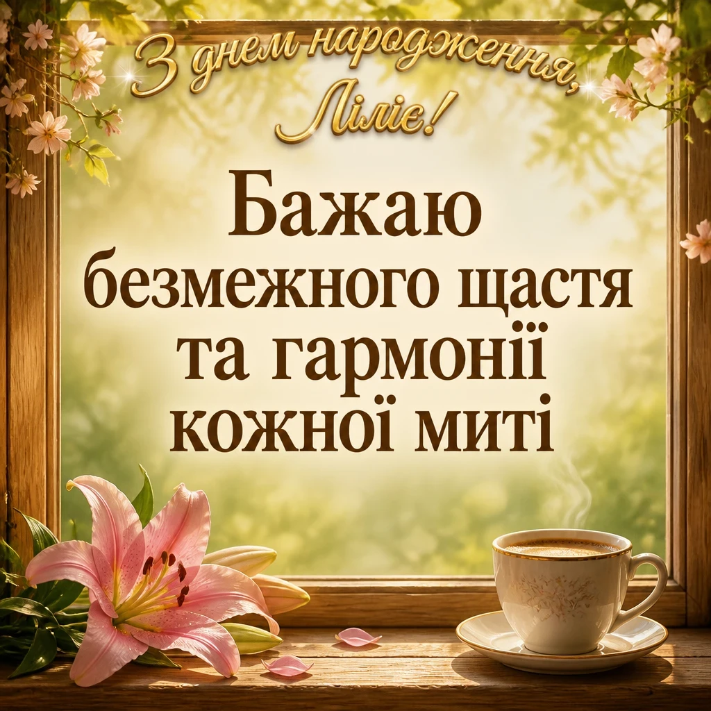 з днем народження лілія, в прозі