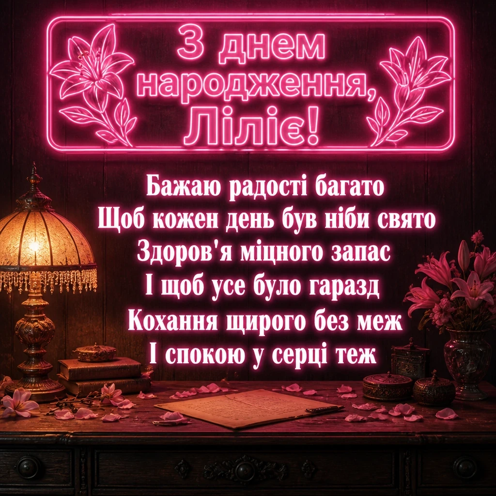 з днем народження лілія, в прозі