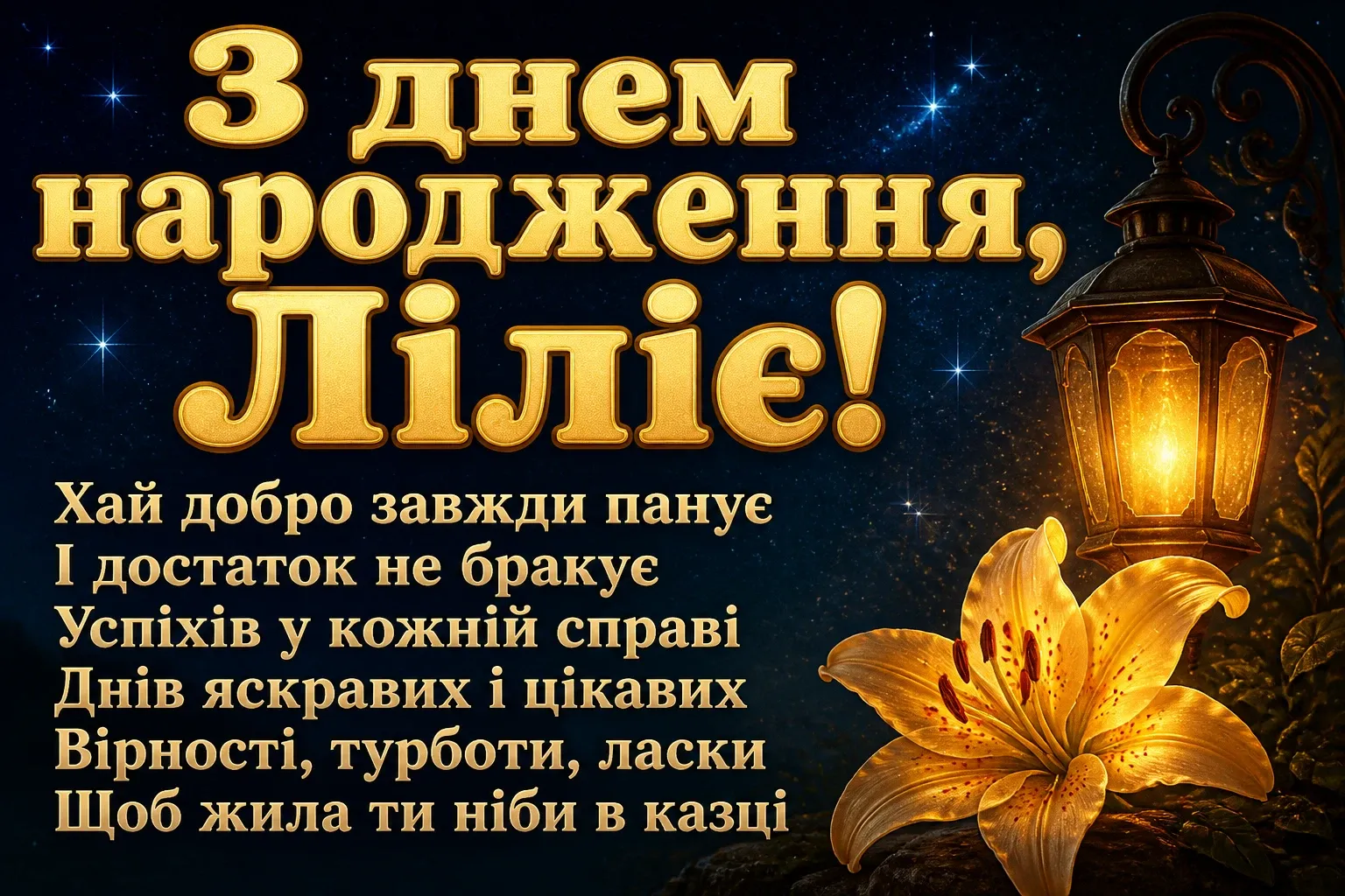з днем народження лілія, в прозі