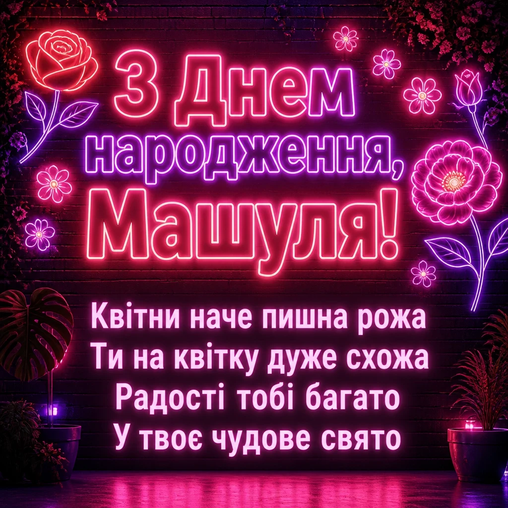 машуля з днем народження маша українською