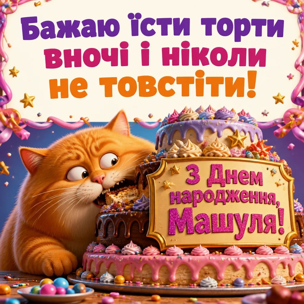 машуля з днем народження маша українською