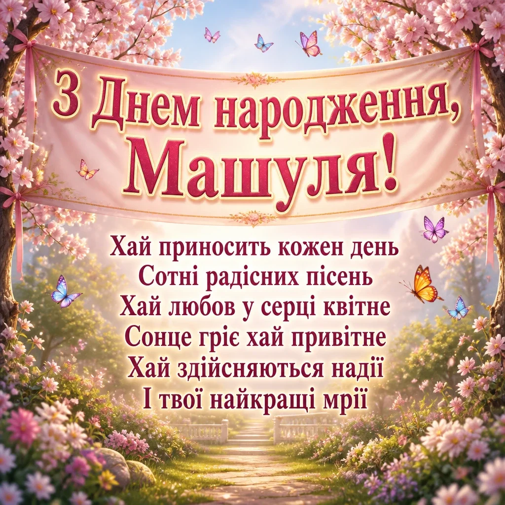 машуля з днем народження маша українською