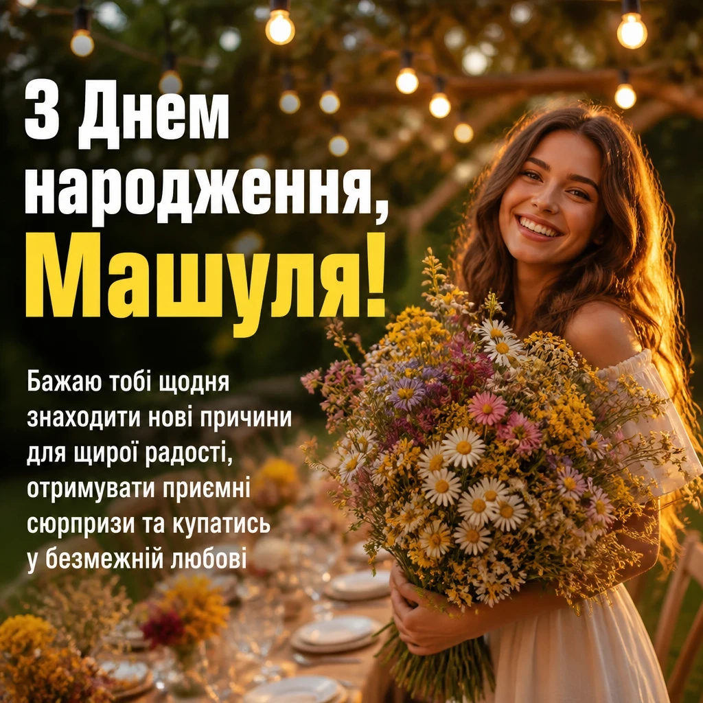 машуля з днем народження маша українською