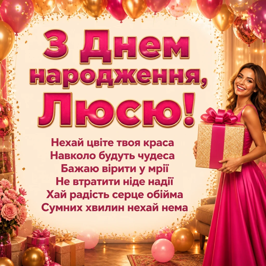 з днем народження люся