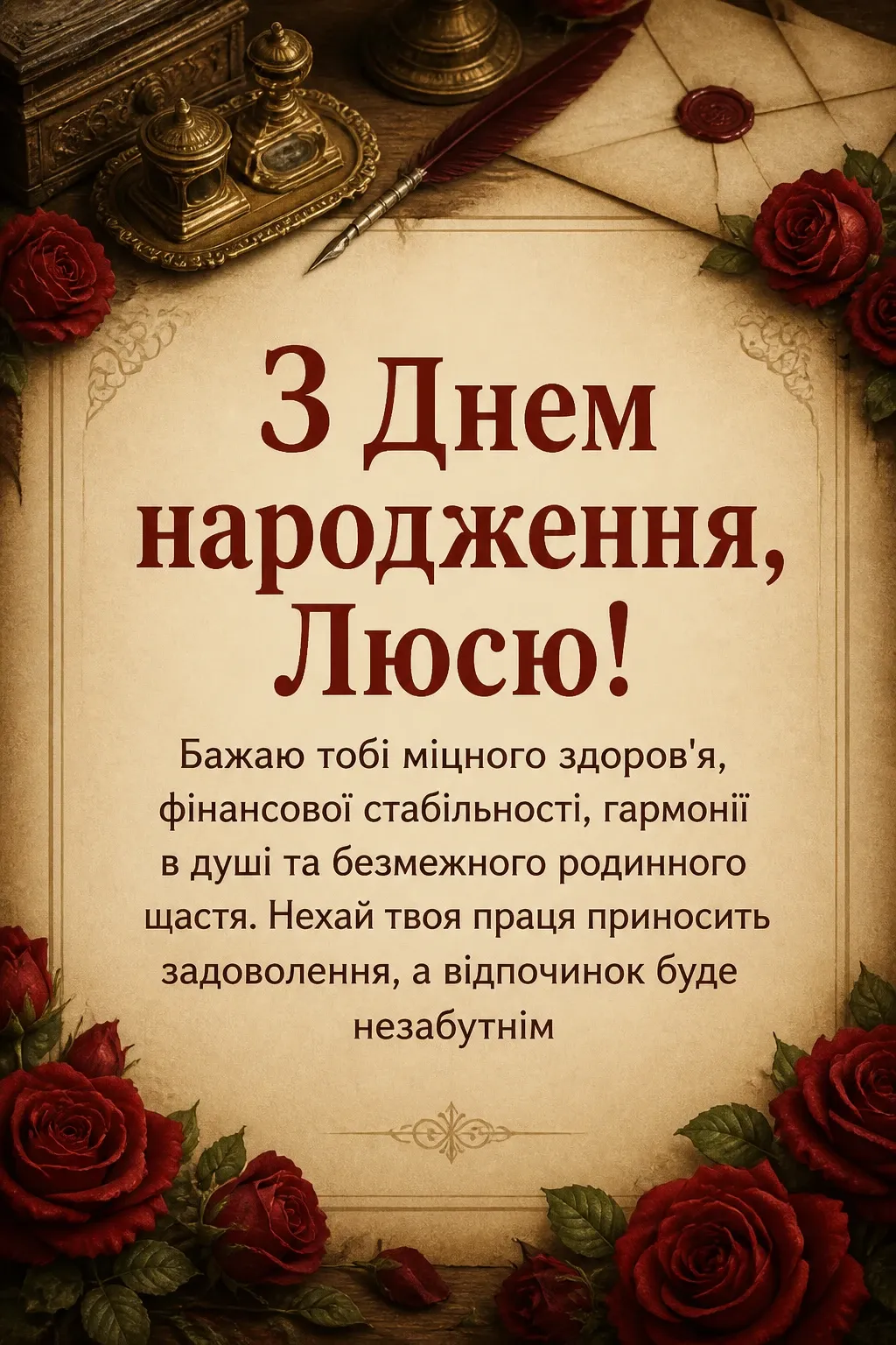 з днем народження люся