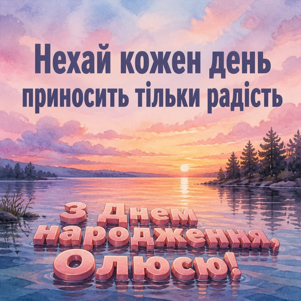 олюся з днем народження