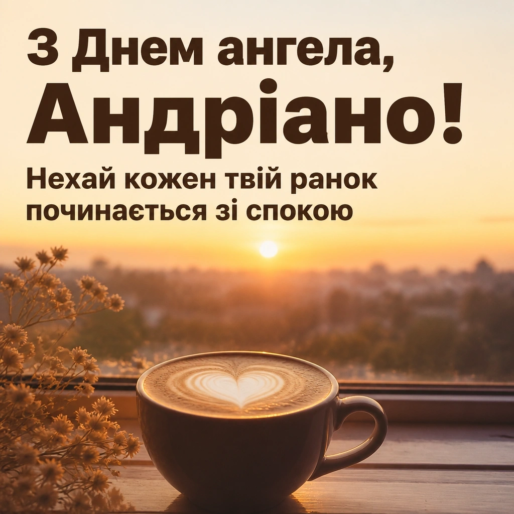привітання з днем ангела андріани
