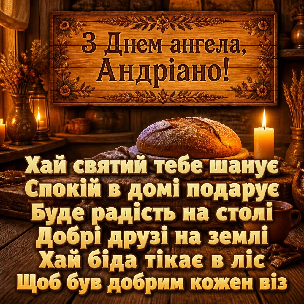 привітання з днем ангела андріани