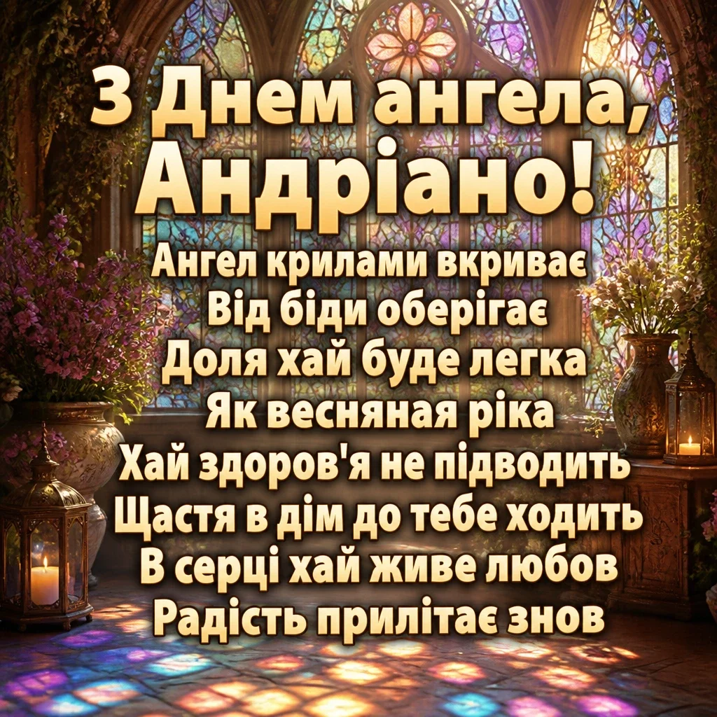 привітання з днем ангела андріани