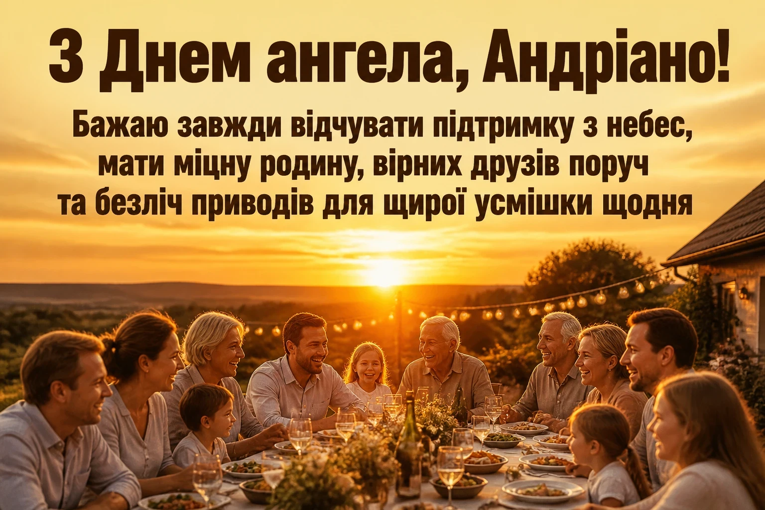 привітання з днем ангела андріани