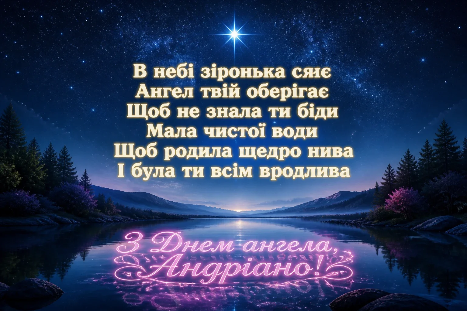привітання з днем ангела андріани