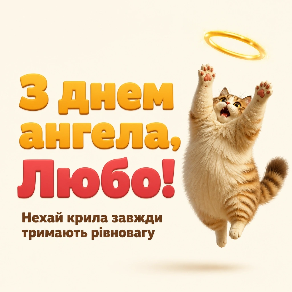 привітання з днем ангела люби