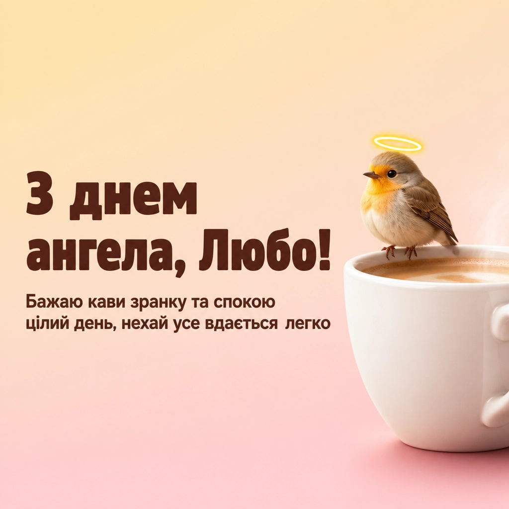привітання з днем ангела люби