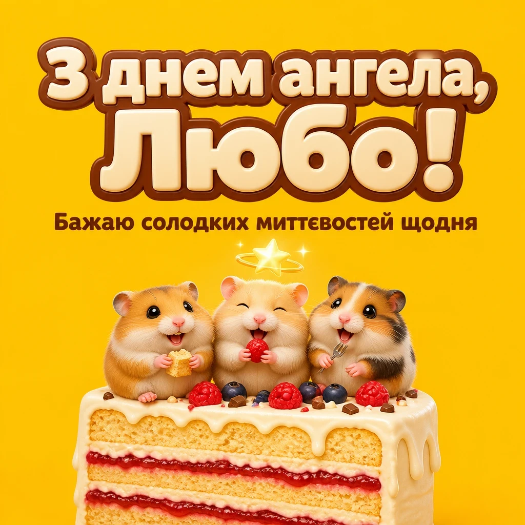 привітання з днем ангела люби