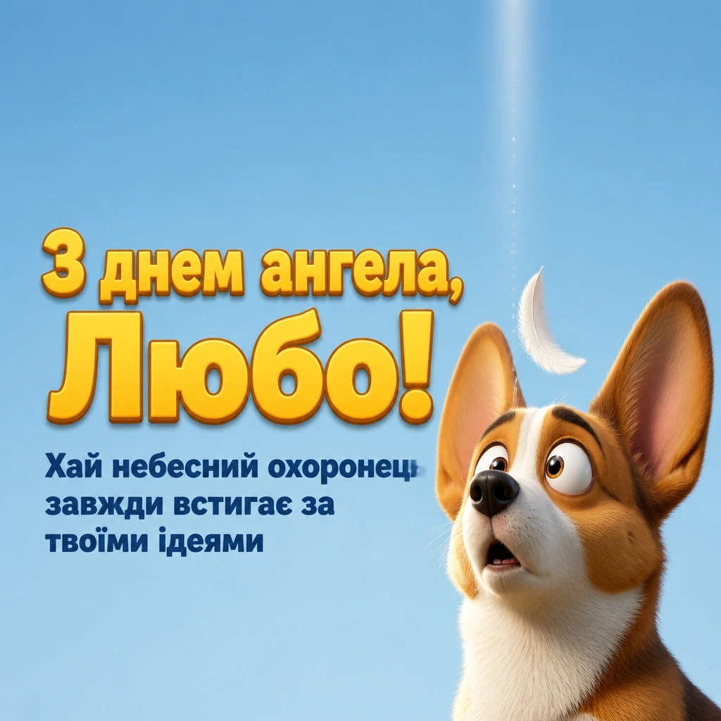привітання з днем ангела люби