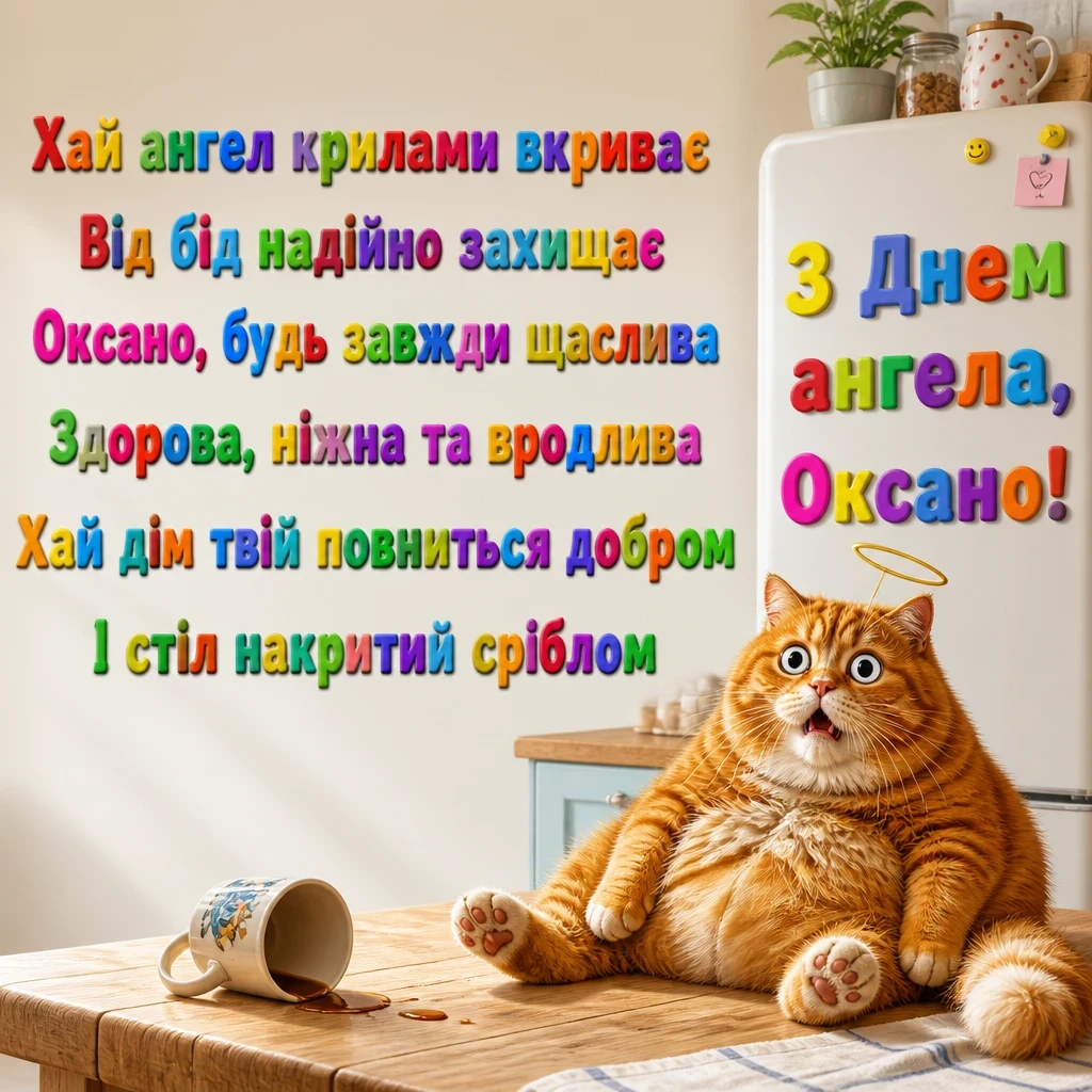 привітання оксані з днем ангела
