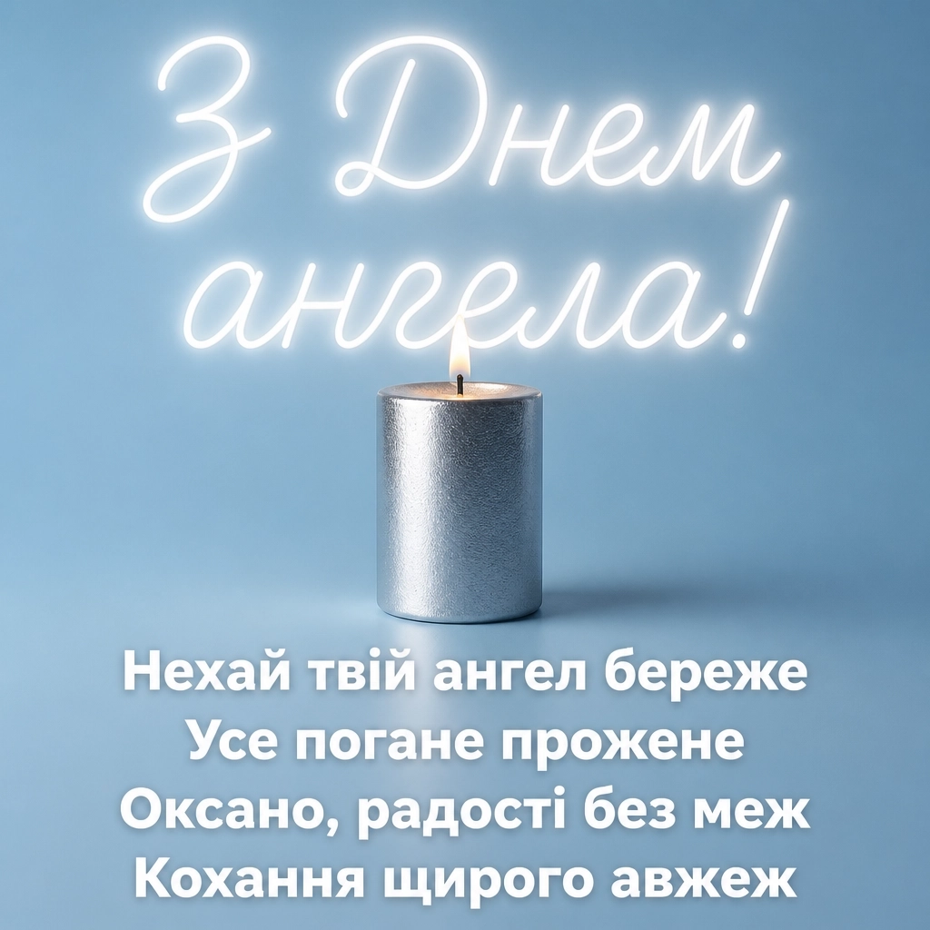 привітання оксані з днем ангела