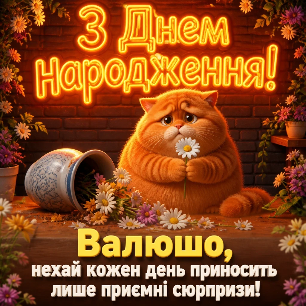 валюша валя з днем народження валентина