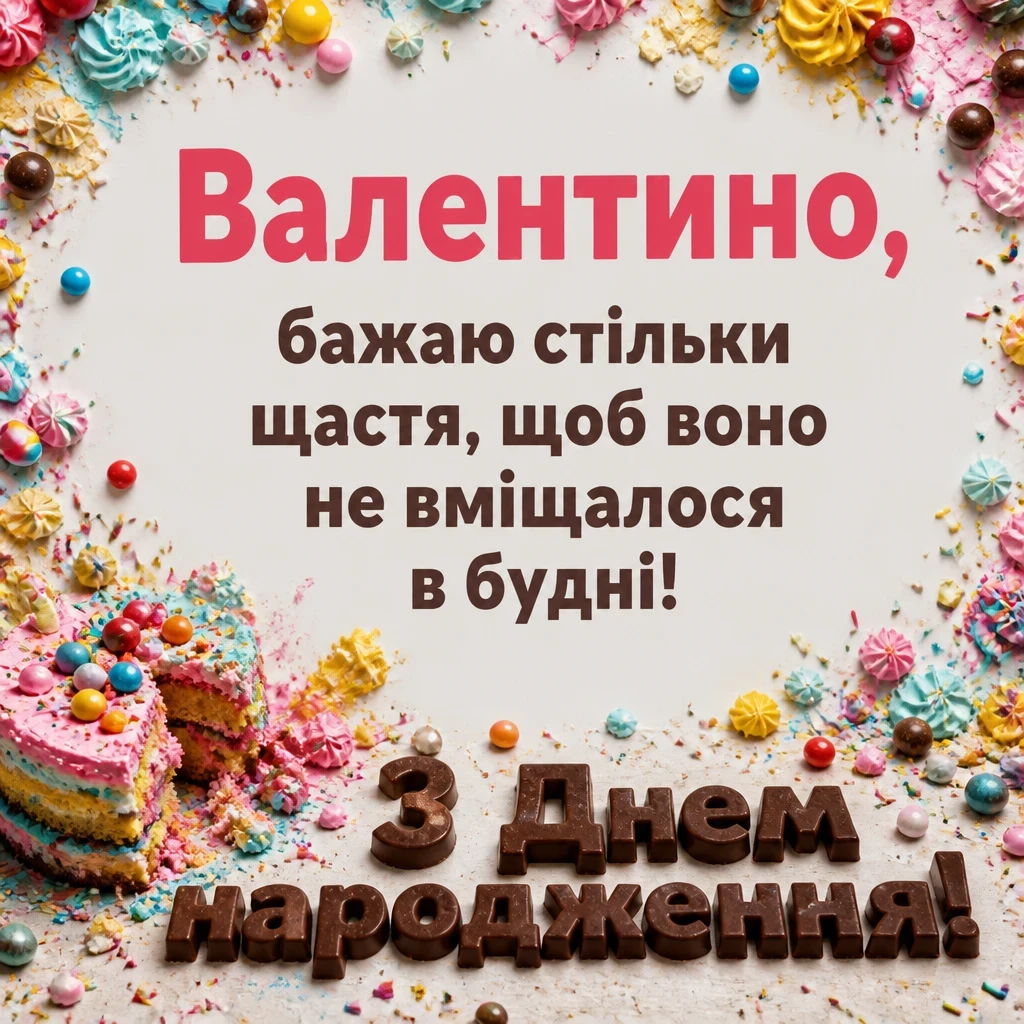 валюша валя з днем народження валентина