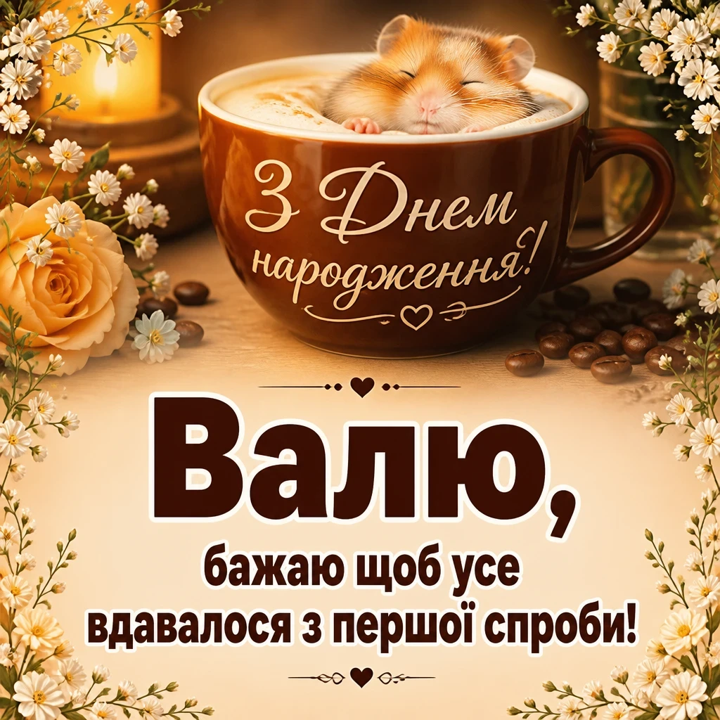 валюша валя з днем народження валентина