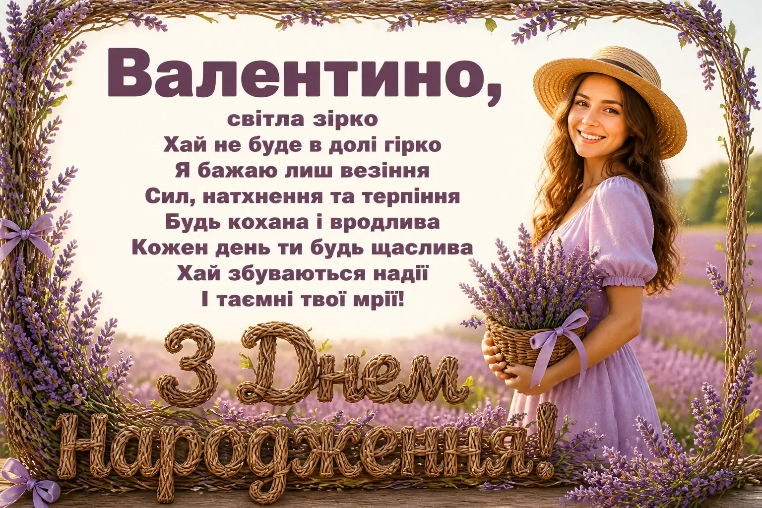 валюша валя з днем народження валентина