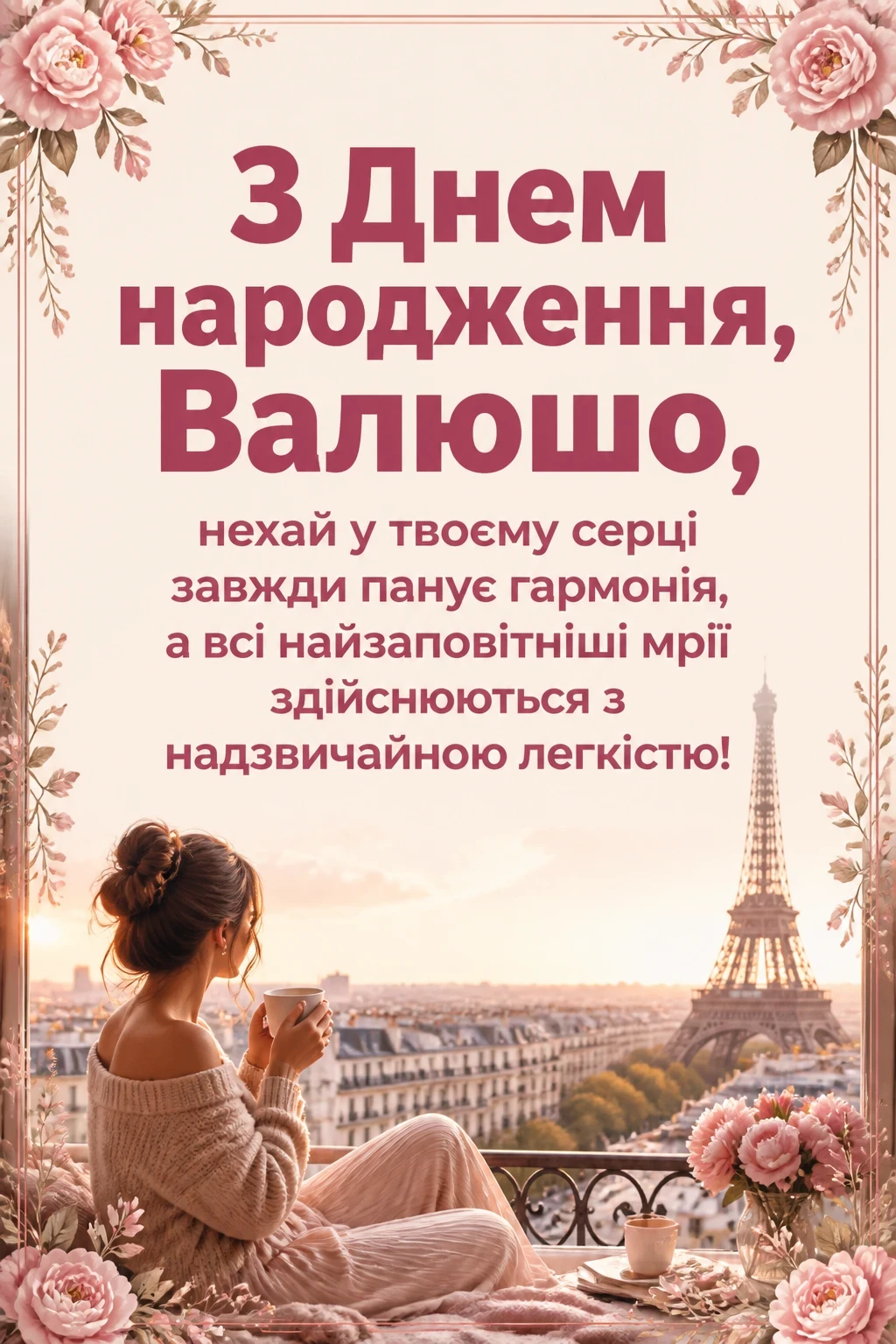 валюша валя з днем народження валентина